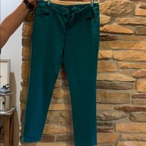 Teal/green Jean capris